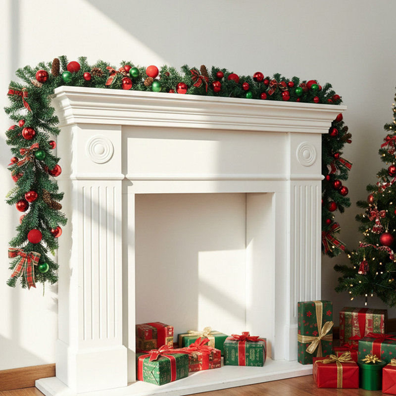 270cm Lighted Faux Garland with Lights