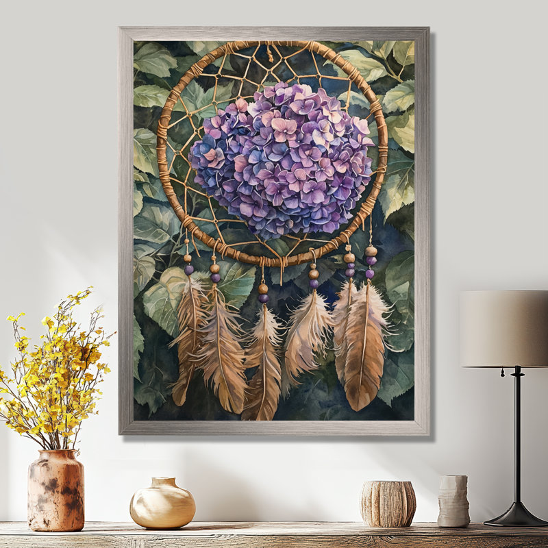 Altheimer - Floral Canvas Wall Art, Reproduction encadrée d'une seule photo, Argent argent, 40" H x 30" W