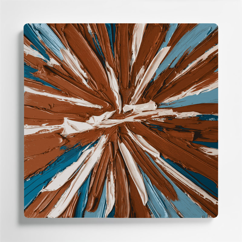 Neo Expressionism 74 Brown Metal Wall Art, 16" H x 16" W