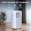 3-in-1 Connected Portable Room Air Conditioner 10,000 BTU  / 8,000 BTU with LCD Remote Control-114247455
