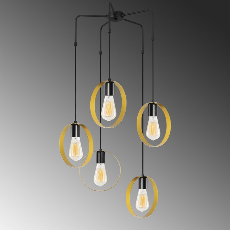 Luminaire suspendu géométrique à 5 lumières Ila