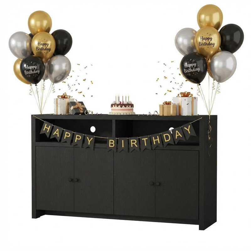 140cm Sideboard, Black