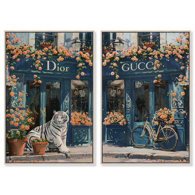 Beautiful Storefront Set Animals Canvas Print by Art Remedy