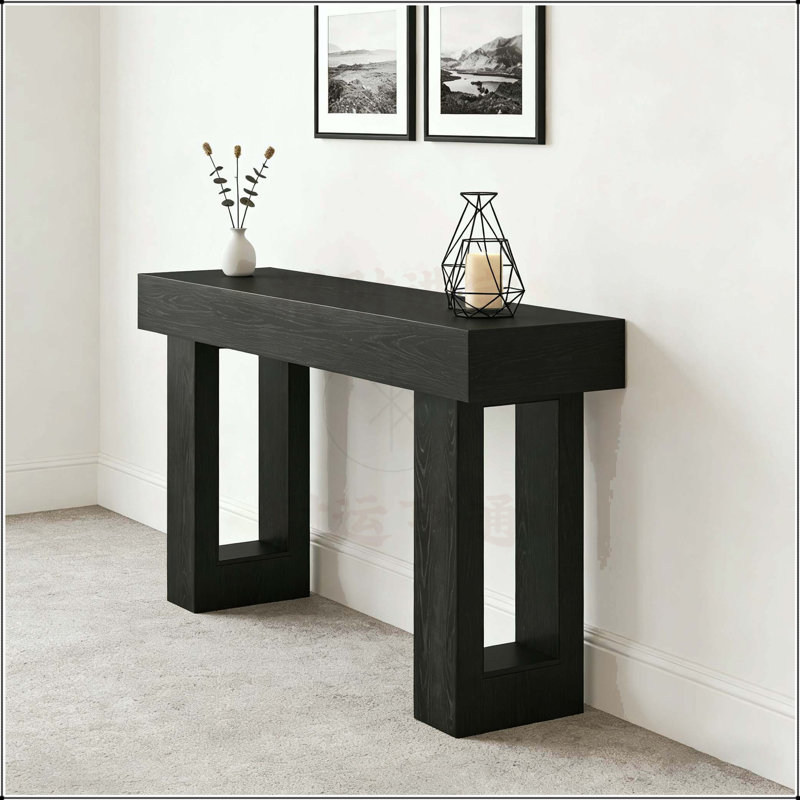 Console en bois, table d'appoint de canapé pour le salon, table de canapé rectangulaire au charme rustique et fabrication durable