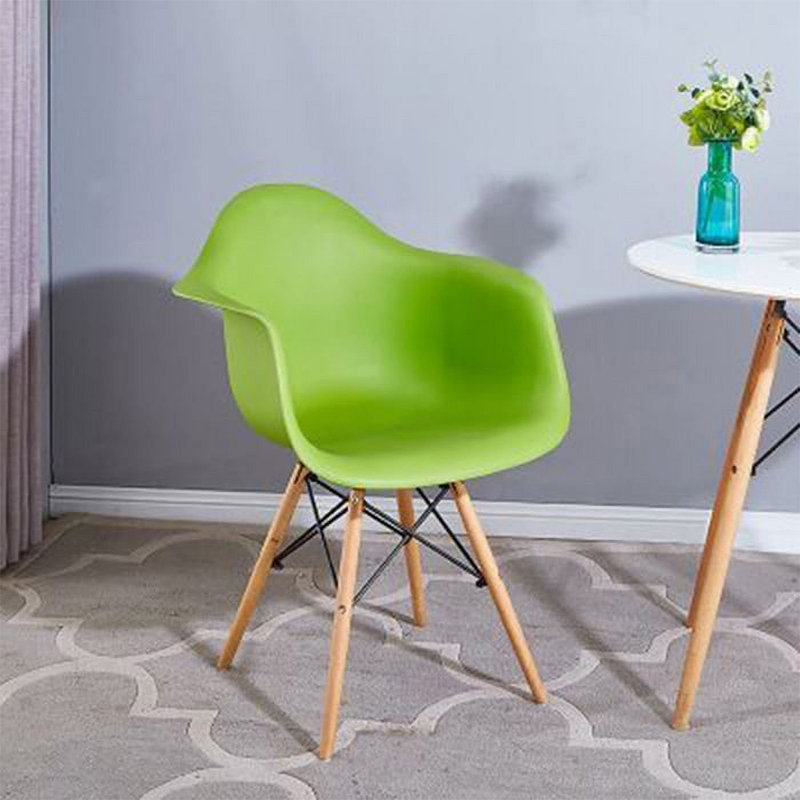 Chaise avec accoudoirs Chaya, Vert