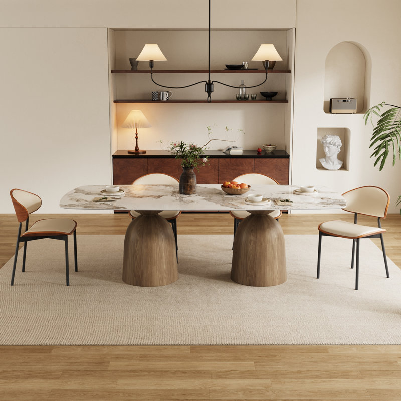 Grande table de salle à manger Amberly, H 29,53 po x L 93,7 po x l 43,31 po, Pandora