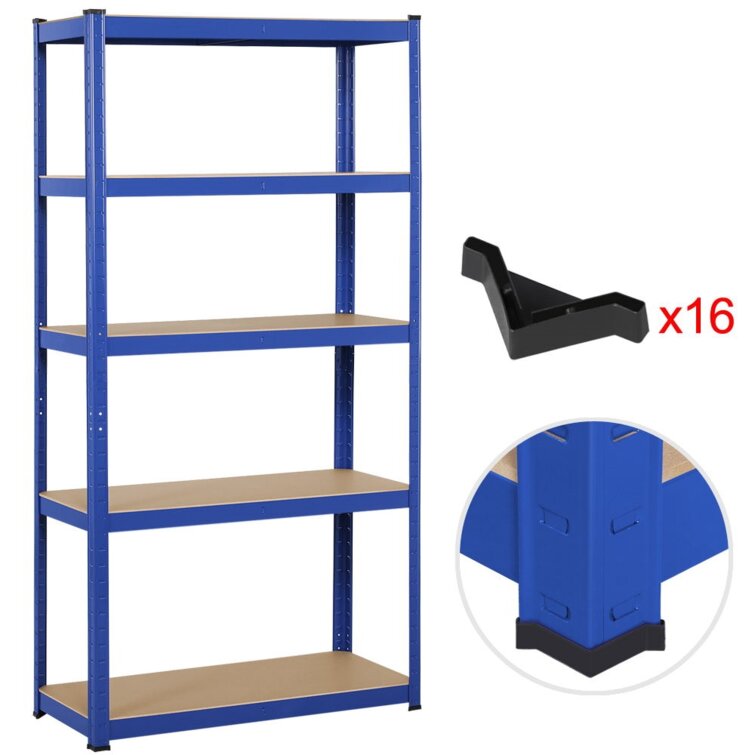 Lundys 71 H x 35.5 W x 16 D 5-Tier Adjustable Metal MDF Storage Rack  Shelves Boltless Shelving