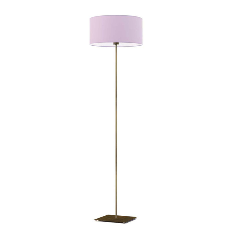 Asawer 156cm Traditional Floor Lamp, Light Violet, Antique Gold