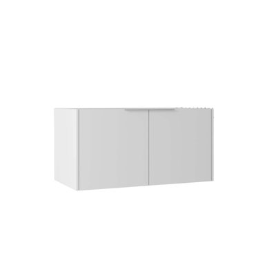 Meuble-lavabo flottant avec portes à fermeture douce et rangement spacieux