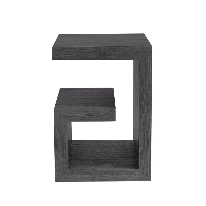 Harmond End Table - Walnut Finish, Grey Wood