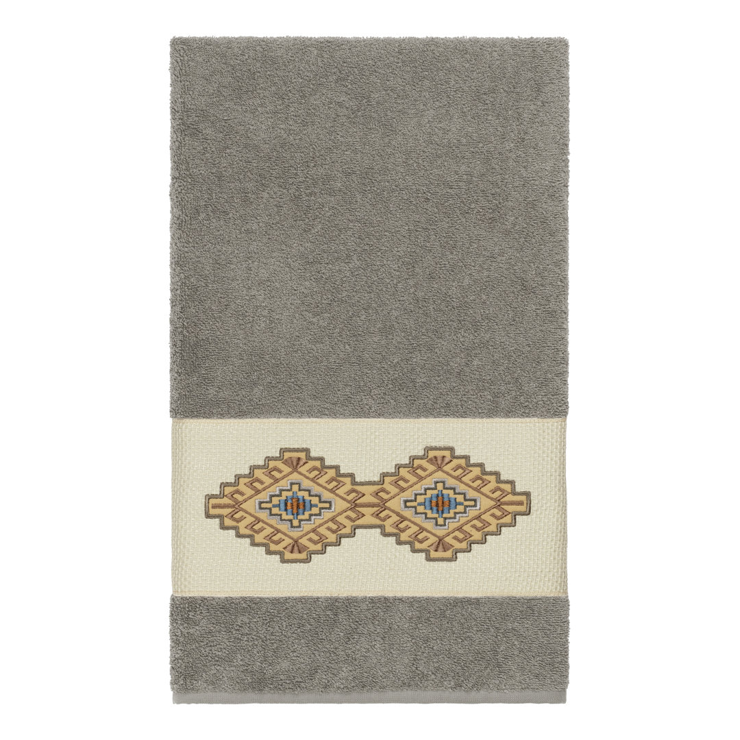 Gianna Embellished Turkish Cotton Bath Towel Linum Home Textiles 