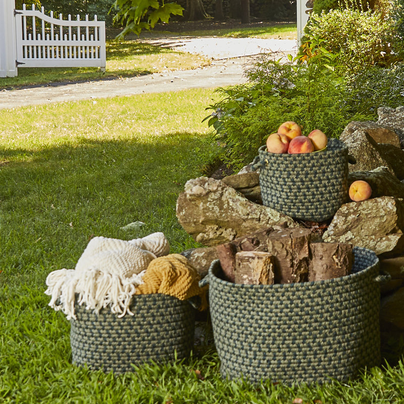 Panier en tissu Bar Harbor, H 8 po x l 10 po x P 10 po, 23 pintes, Vert