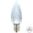 Vickerman C9 LED Cool White Faceted Twinkle  Replacement Bulb, 120V,  .96 Watts, 25 Bulbs Per Pack