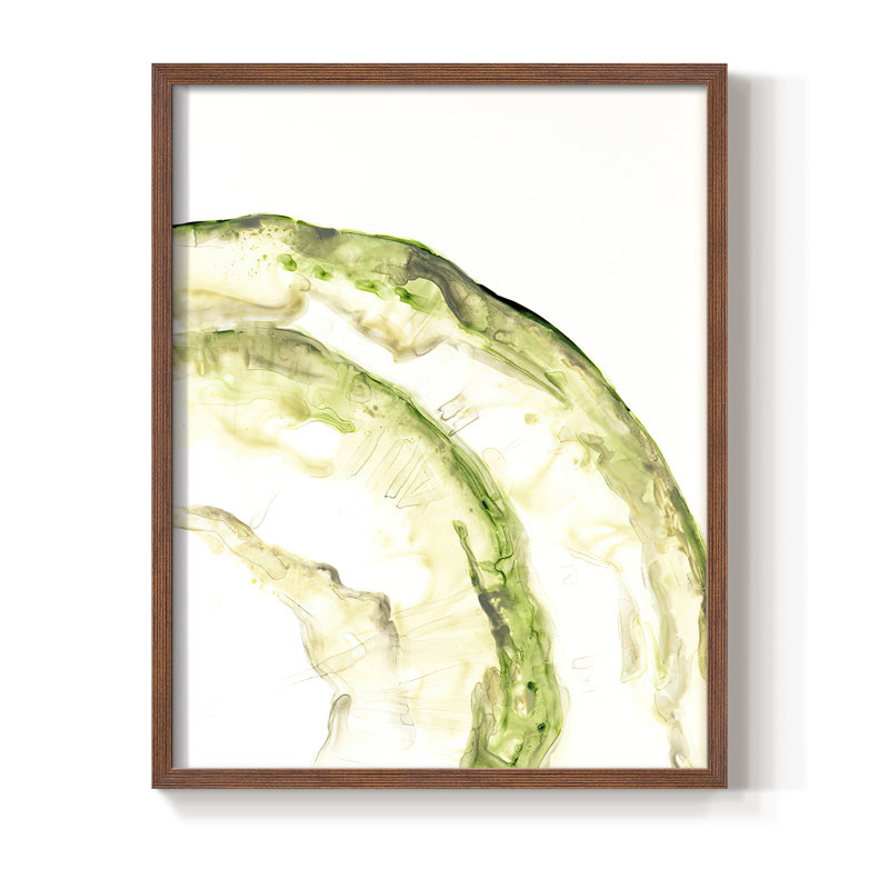 Lichen Halo VI Framed Print - Solid Wood, Brown, 10" H x 8" W
