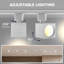 Luxrite 2 po Rail d'éclairage à DEL 5CCT, CRI90, 10 W, 800 lumens, inclinaison réglable de 358 ° + 90 °, têtes d'éclairage de type H, à intensité variable, ETL, paquet de 8 carrés blancs-132381234