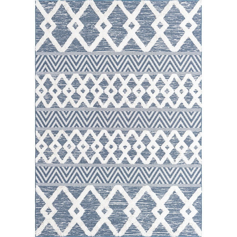 Archie-Jay Cotton Abstract Indoor Rug, Rectangle 6'4" x 9'