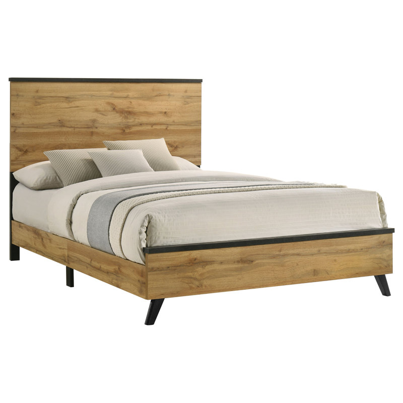 Natural Pine Queen Panel Bed