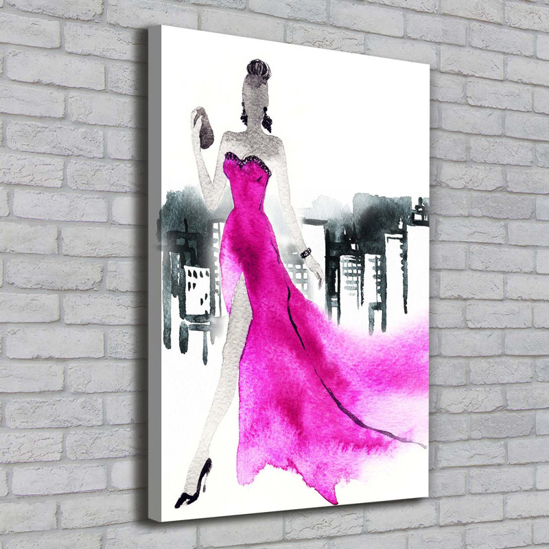 Fashion Illustration - Wrapped Canvas Print