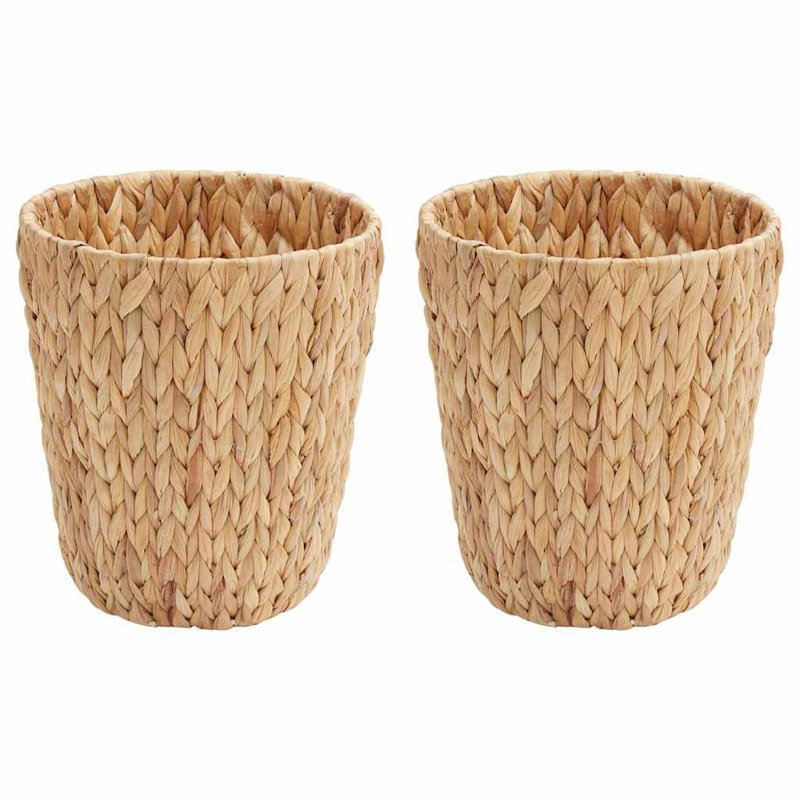 Lily Manor Steel and Water Hyacinth Decorative Bin