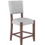 Tabourets de bar 4 pièces gris Mid Century Modern avec dossier et mousse haute densité-2004459514