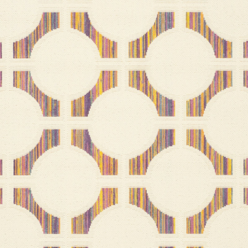 Multicolor Geometric Tufted Wool and Synthetic Kids Rug