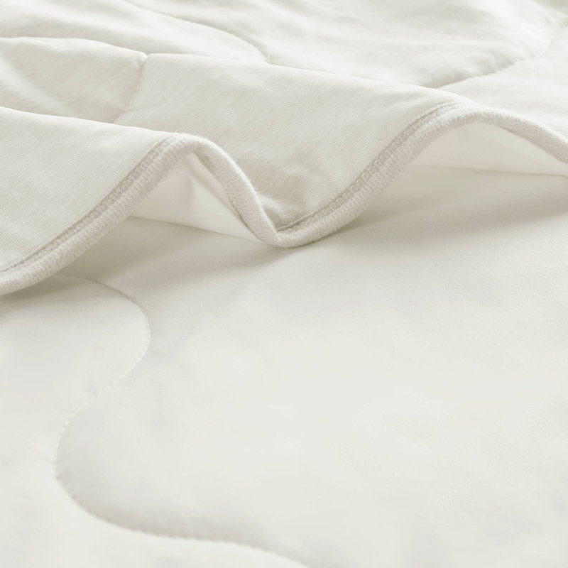 Ivory Lightweight Cooling Knit Throw Blanket