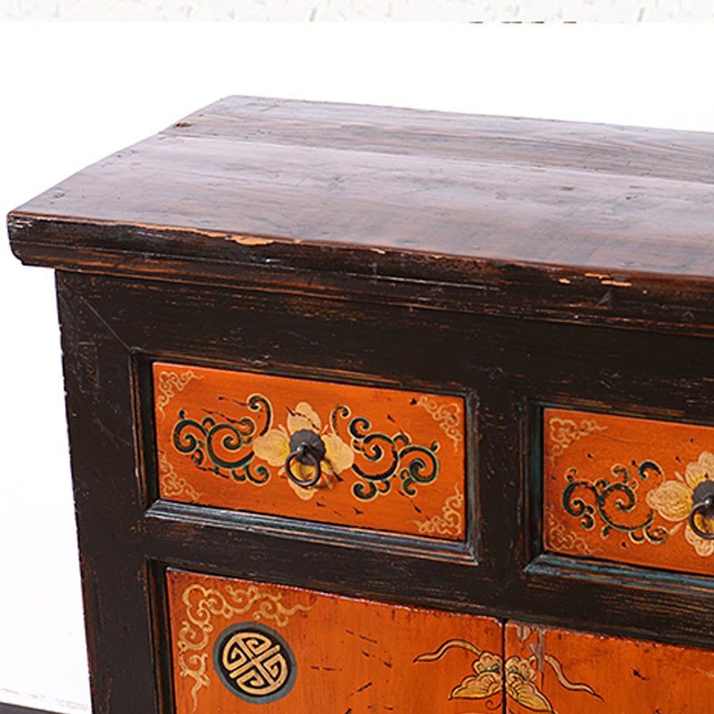 Solid Poplar Wood Entryway Cabinet