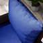 4 coussins et coussins de mobilier de patio, bleu marine, siège de détente extérieur bleu