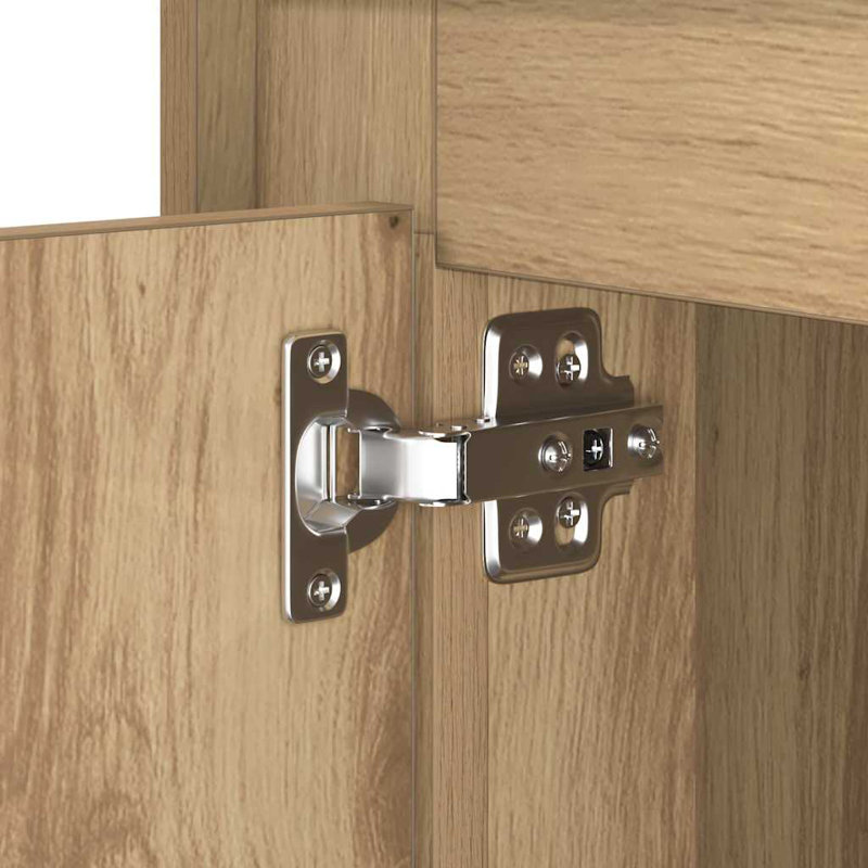 Bedside Cabinet With 2 Pcs 44 X 34.5 X 45 Cm, Artisan Oak