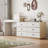 95.6'' Extendable Makeup Vanity Desk With Flip-Top Mirror And Storage Drawers Home Office Desk-525903006