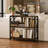 Console Table 31.5" Width, 3-Tier Entryway Table with Storage, Industrial Sofa Table with Open Shelves, Foyer Tables for Entryway, Hallway, Kitchen, Living Room and Bedroom, Rustic Brown-1051513752-1052361614