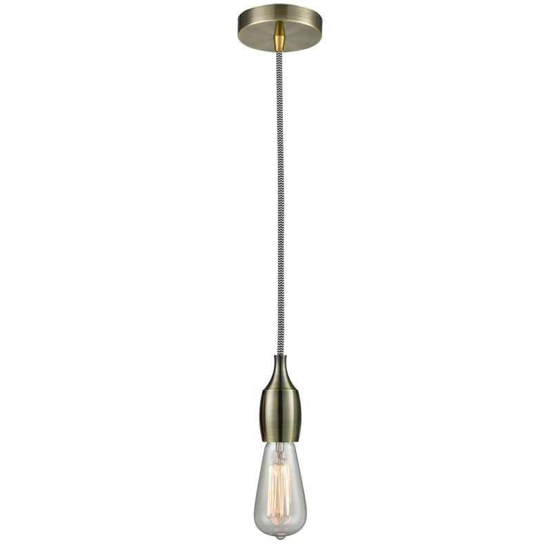 Nurseli 1 - Light Single Pendant, Antique Brass