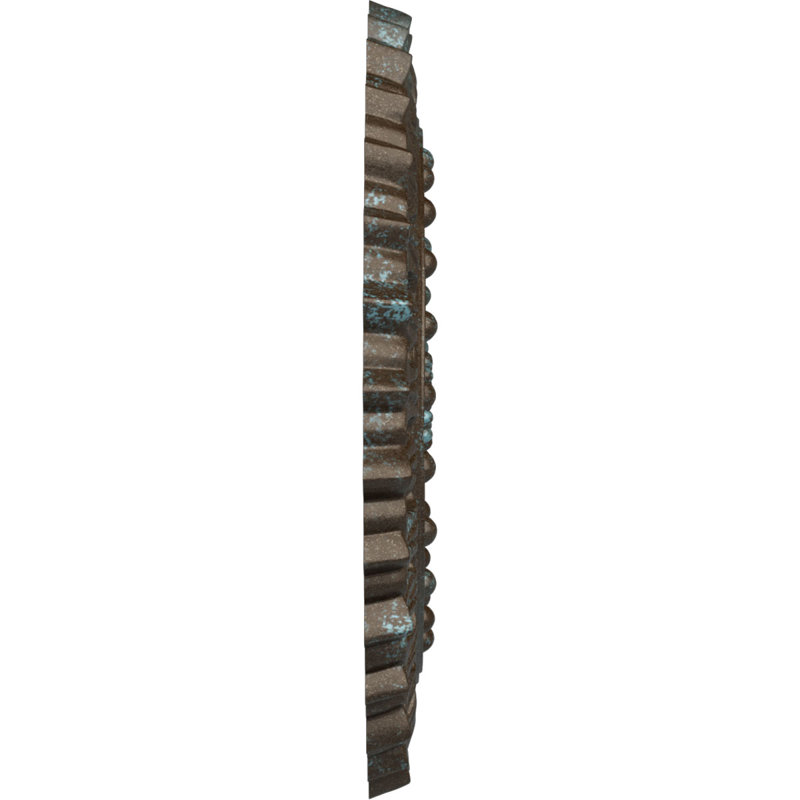 Médaillon de plafond H 18 1/2 po x l 18 1/2 po x P 1 1/2 po Sellek, Patine bleue bronze