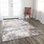 Tapis abstrait ivoire / gris / orange-407626675