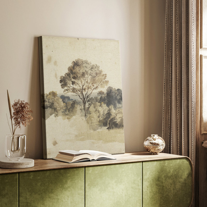 Paysage rétro CCLXI - galerie Cavas, H 18 po x l 12 po