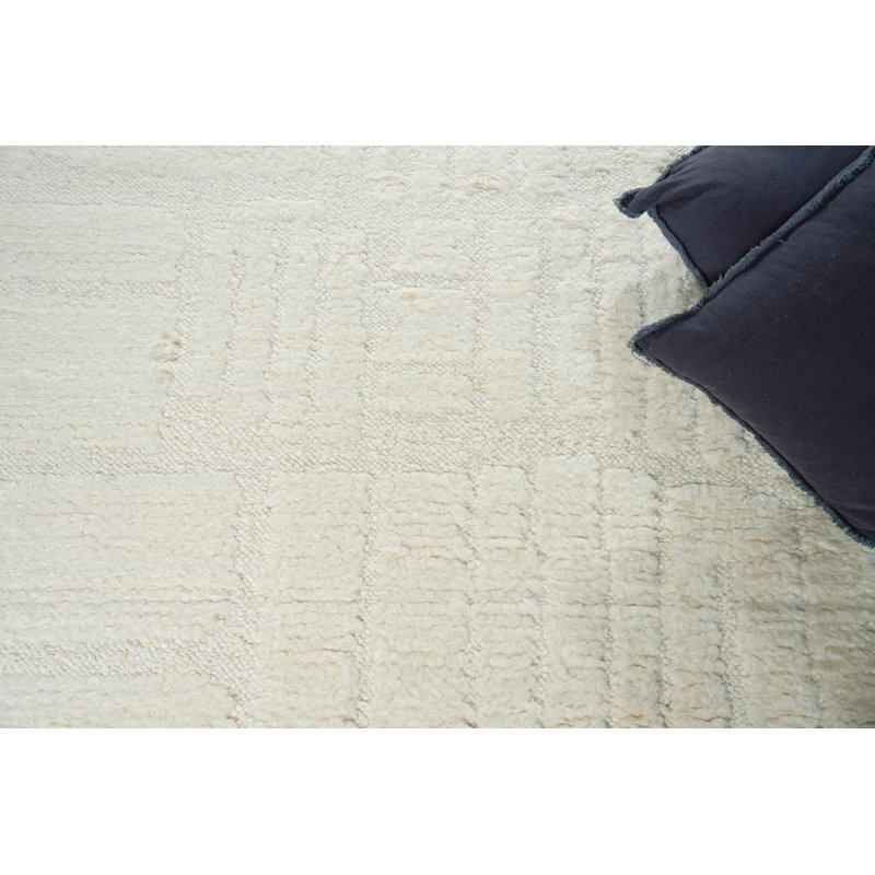 Cozi handloomed New Zealand Wool Ivory/Silver Area Rug, 10'X14'