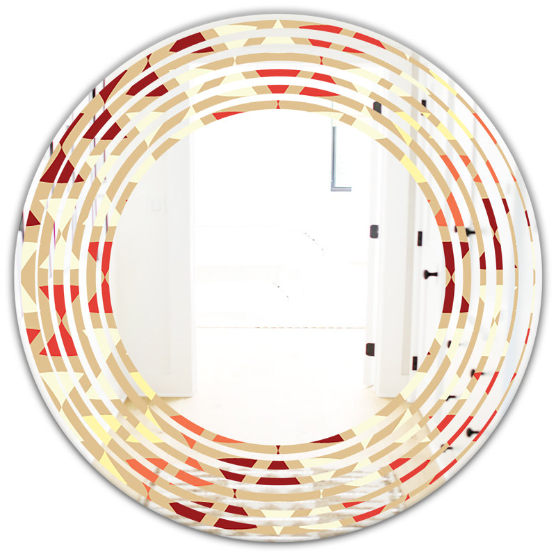 Miroir mural Coastal, 23,6 po x 23,6 po, Vague triangulaire