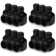 Black Insulated Multi-Cable Connector,3/0-6 Wire Range, Single Side Entry - 2 Port
