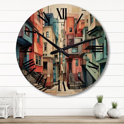 Melentina Solid Wood Wall Clock