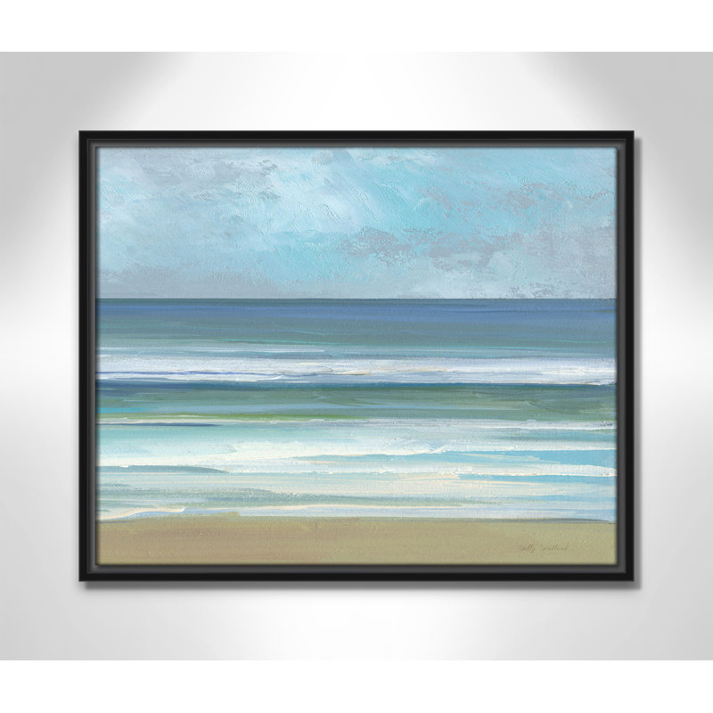 «Gentle Waves II» par Sally Swatland, Noir, H 17,5 po x l 21,5 po