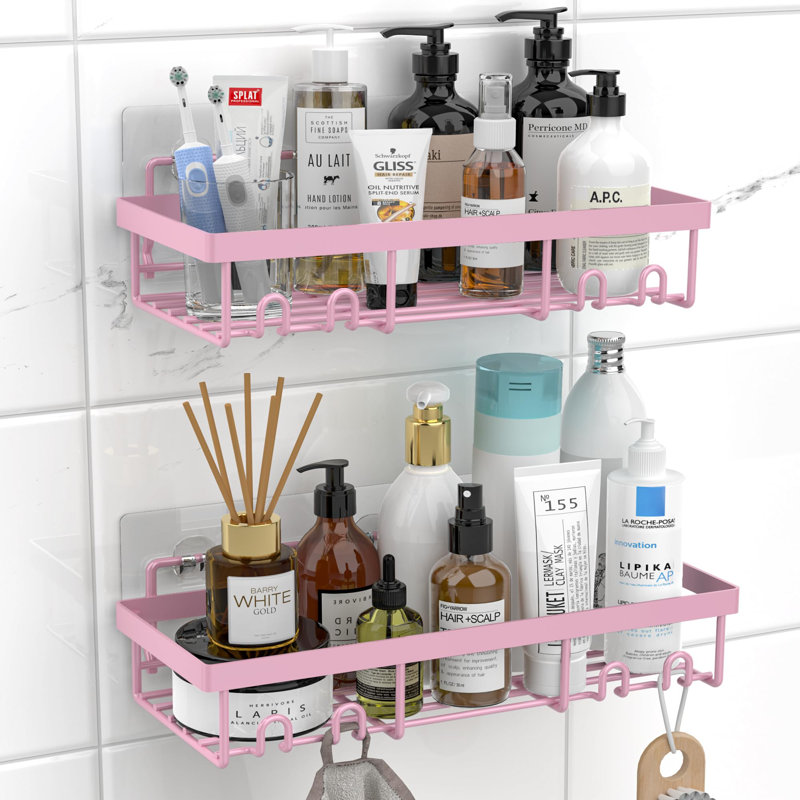 Support de rangement pour tablette de douche, Rose