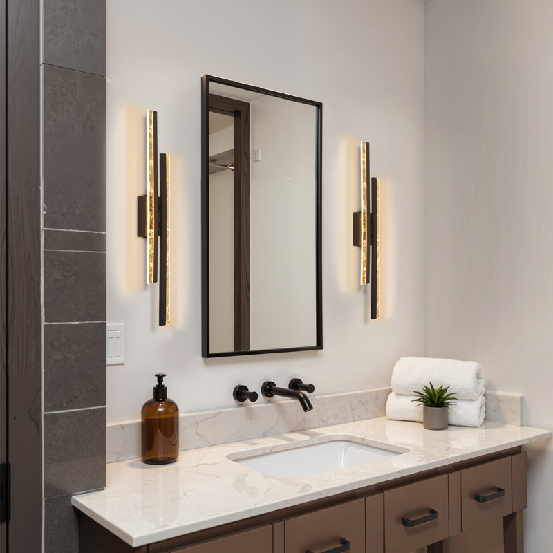 Levona 2-light Dimmable Led Bath Bar, Matte Black