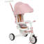 Poussettes et landaus pour l'espace extérieur, 7 po, en alliage d'aluminium rose avec rangement, rose rosé