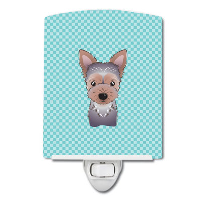 Checkerboard Wirehaired Dachshund Ceramic Night Light