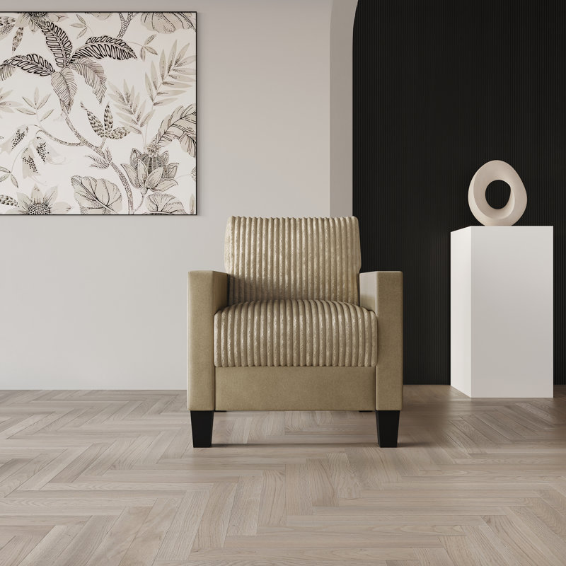 Fauteuil en velours 31,72 po Shadybrook, Velours beige