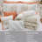 9 Piece Comforter Queen Coral - Cotton Fabric, Design Bedding, 2 Shams, Euro 3 Decorative Pillows, , Wrinkle- Bedding , Paisley Pattern, Flame Fabric