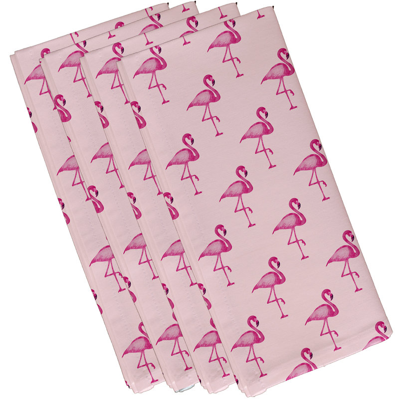 Josefien Polyester Animals/Nature Square Napkin, Pink