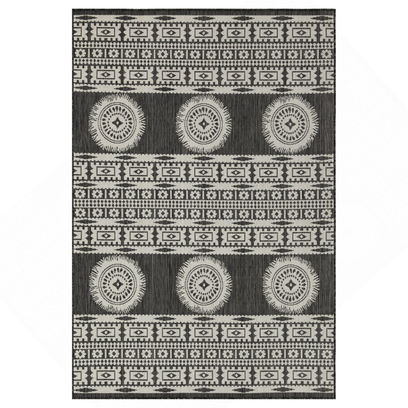 Anthracite 7 Ft. 10 In. X 10 Ft. 3 In. Indoor/Outdoor Area Rug, Rectangle 7'10" x 10'3"