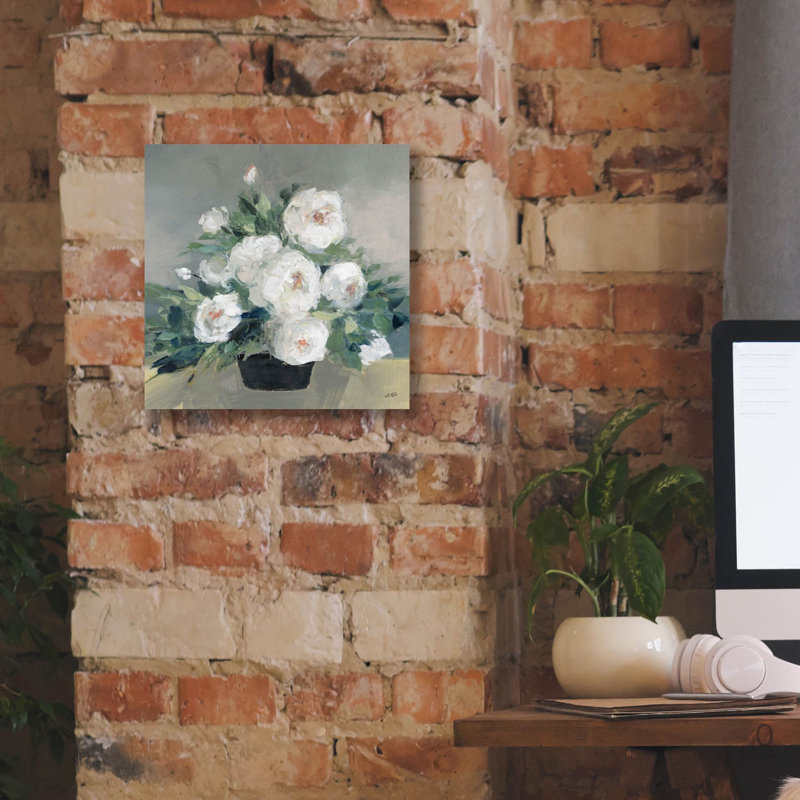 «Roses of August 2» par Julia Purinton, art mural sur toile, 37 po x 37 po, H 12 po x l 12 po x P 0,75 po