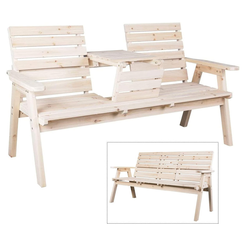 Banc de jardin avec table pliante Terrace